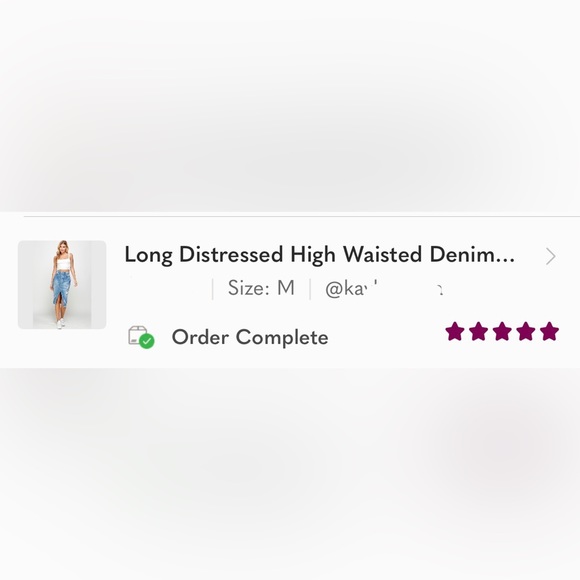 Medium Wash Long Distressed High Waisted Midi Denim Skirt - Picture 6 of 6